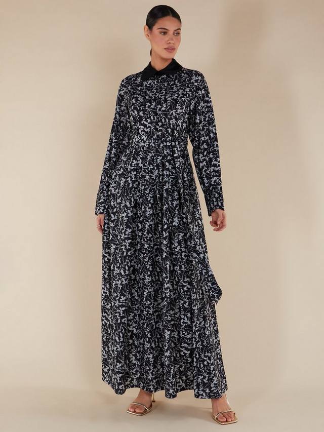 

Платье макси Milano Leaves Aab, Black/Multi