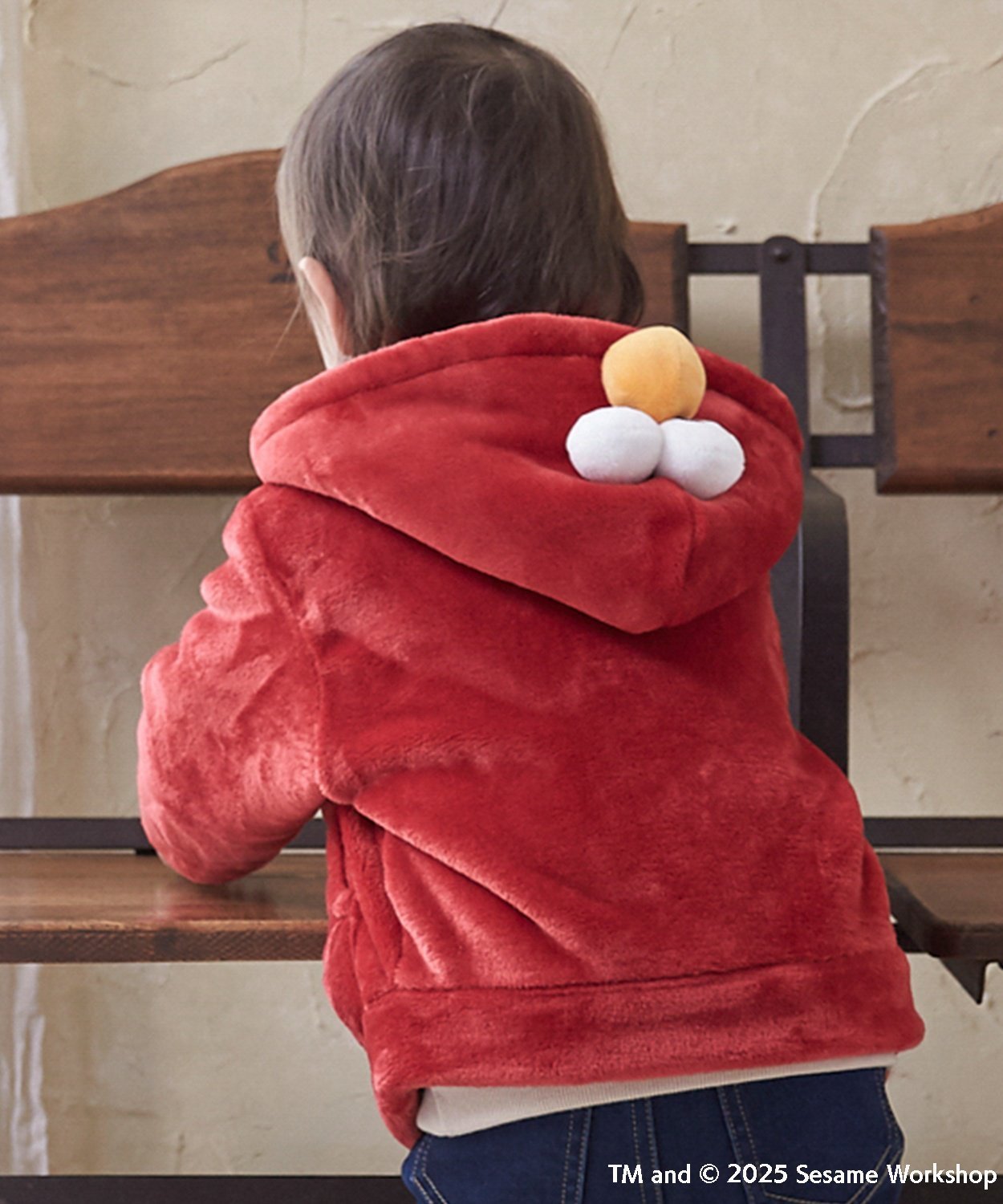 Пушистая толстовка Petit main, Red — фото 4
