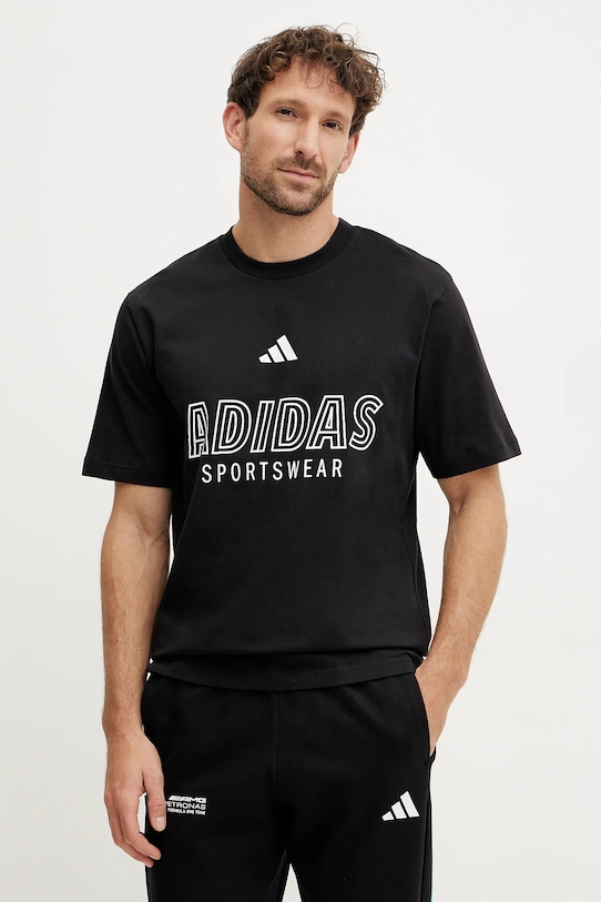 

Хлопковая футболка M C HOT SPW T Adidas, черный