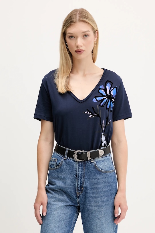 

Хлопковая футболка DUMAS Desigual, темно-синий