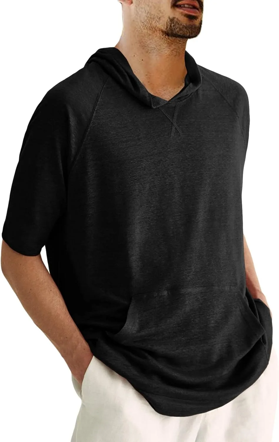 

Мужская тонкая толстовка с капюшоном и кенгуру Yasiter