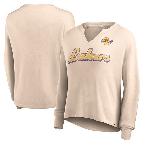 

Женская футболка с длинным рукавом и v-образным вырезом fanatics branded tan los angeles lakers go for it Unbranded