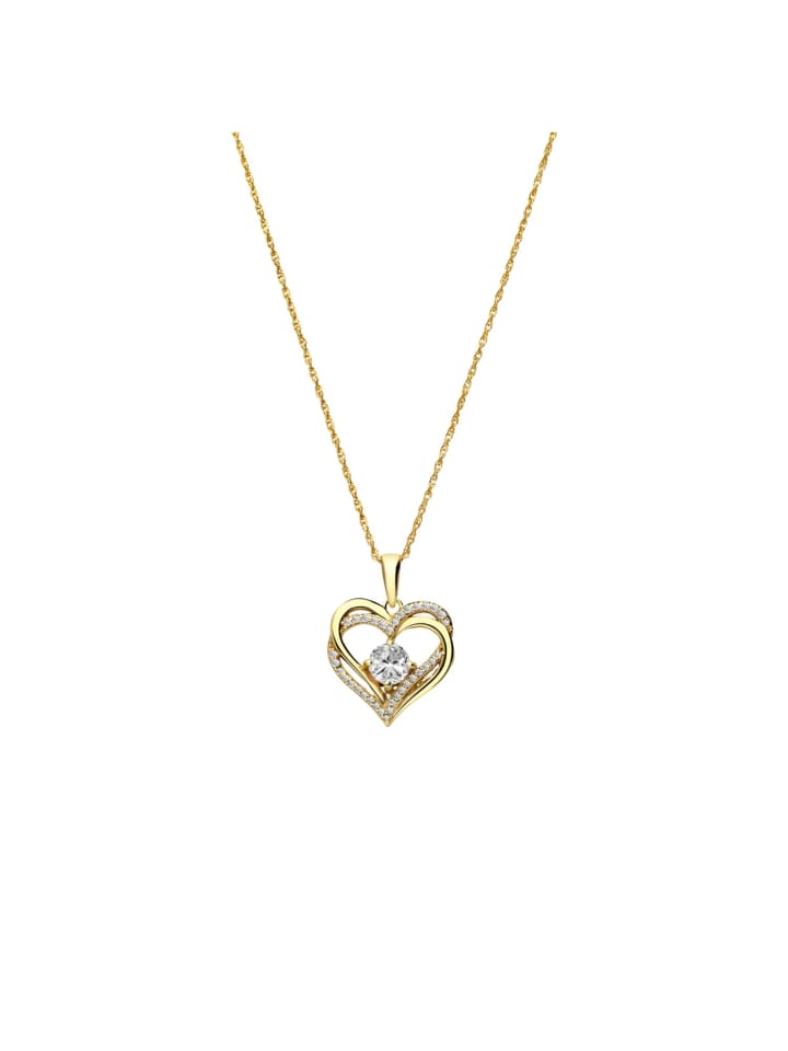 

Lucardi Колье в форме сердца из серебра 925 пробы