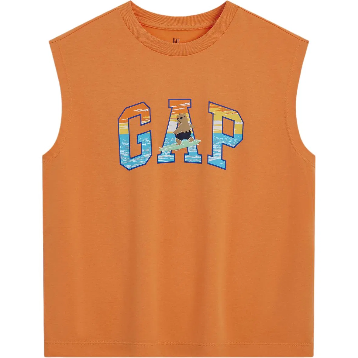 Майка детская с круглым вырезом GAP оранжевая