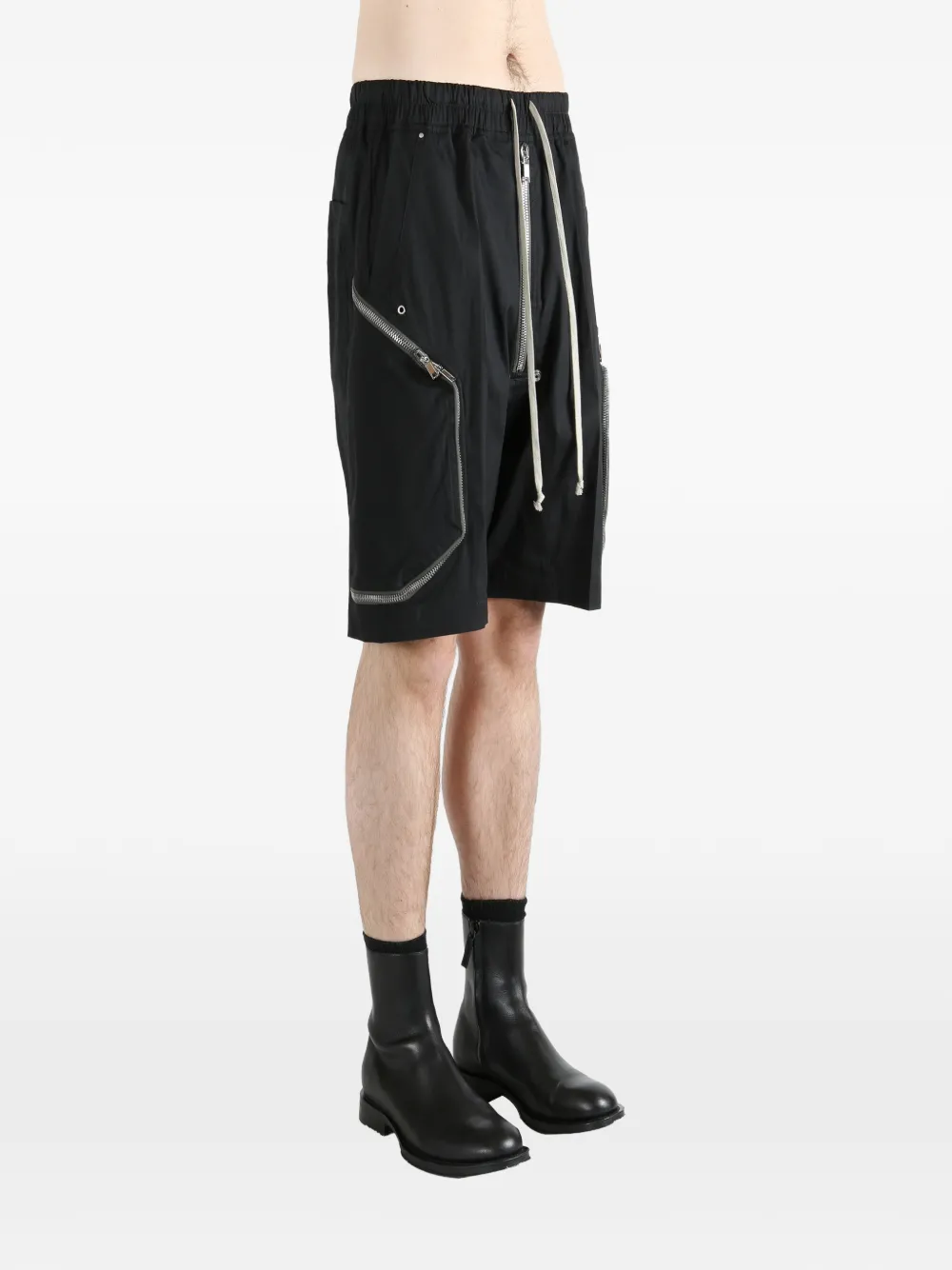 Шорты Blixa Bela с карманом на молнии Rick Owens, черный — фото 3