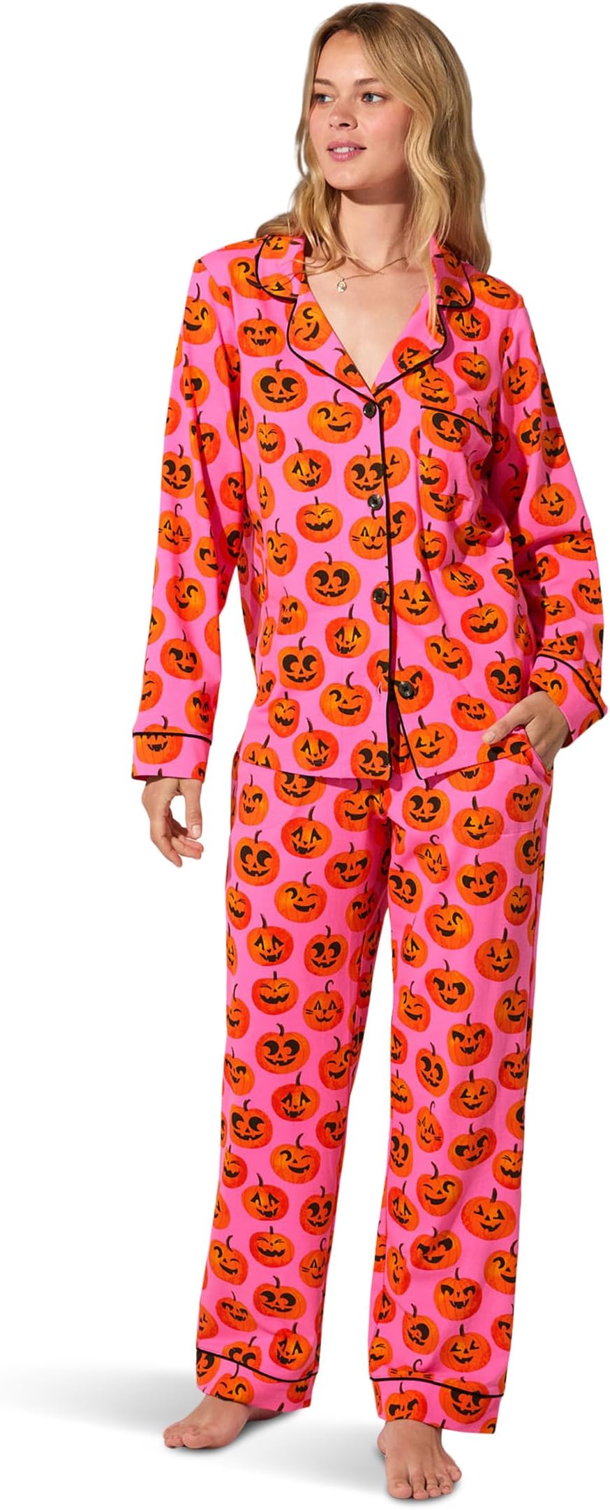 

Пижама Bedhead PJs Long Sleeve Classic Stretch Jersey Pj Set, цвет Jolly Jack-o-lanterns