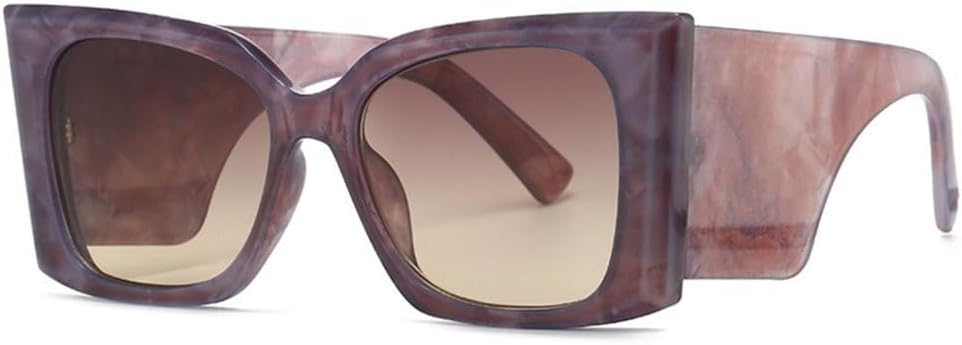 

Модные солнцезащитные очки большого размера «кошачий глаз» для женщин и мужчин, в ретро-оправе, роскошные солнцезащитные очки с защитой от УФ-излучения UV400 LJTJTAV, Blue Flower Tea