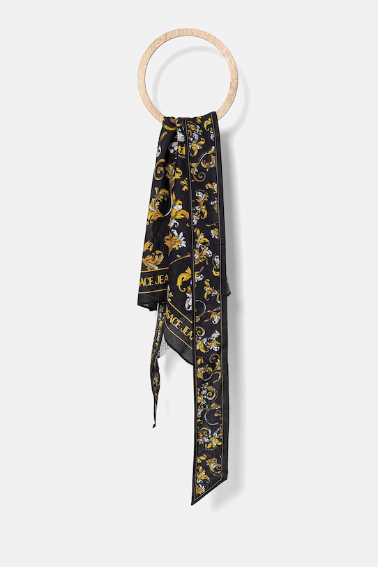 

Шарф с добавлением шелка Versace Jeans Couture, черный