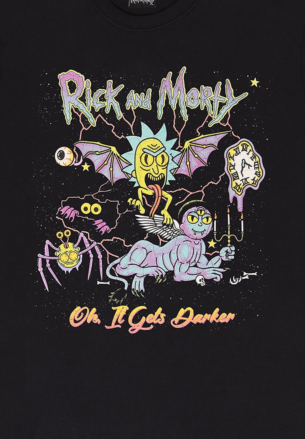 

Футболка с принтом RICK AND MORTY OH IT GETS DARKER Henry Tiger, черный