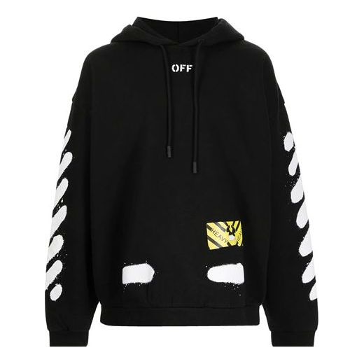 

Толстовка men's splash ink graffiti stripe black Off-White, черный