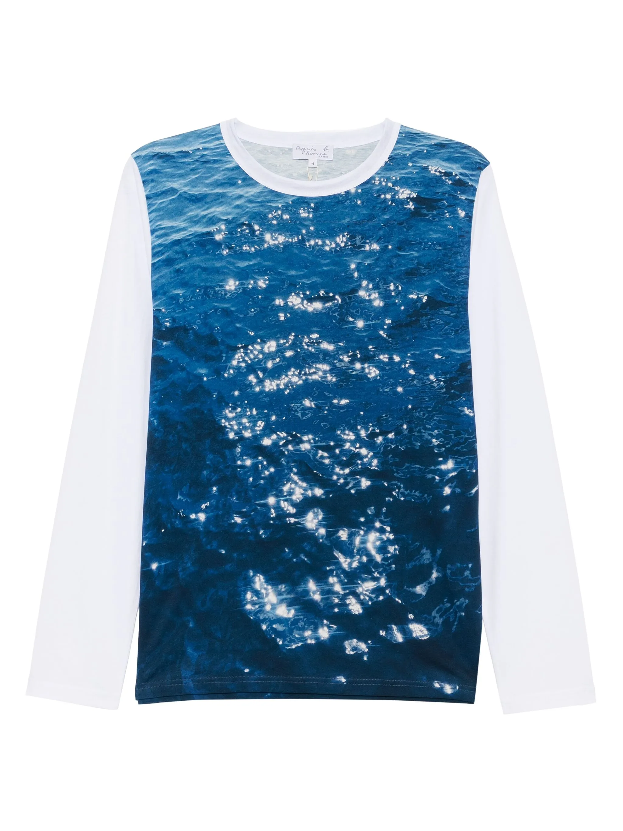 

Футболка с принтом Agnès B., синий