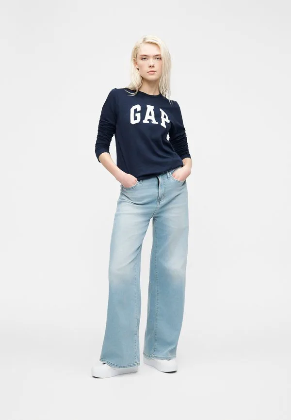 Вязаные широкие штанины, как у широких штанин Gap, Light Blue Denim — фото 2