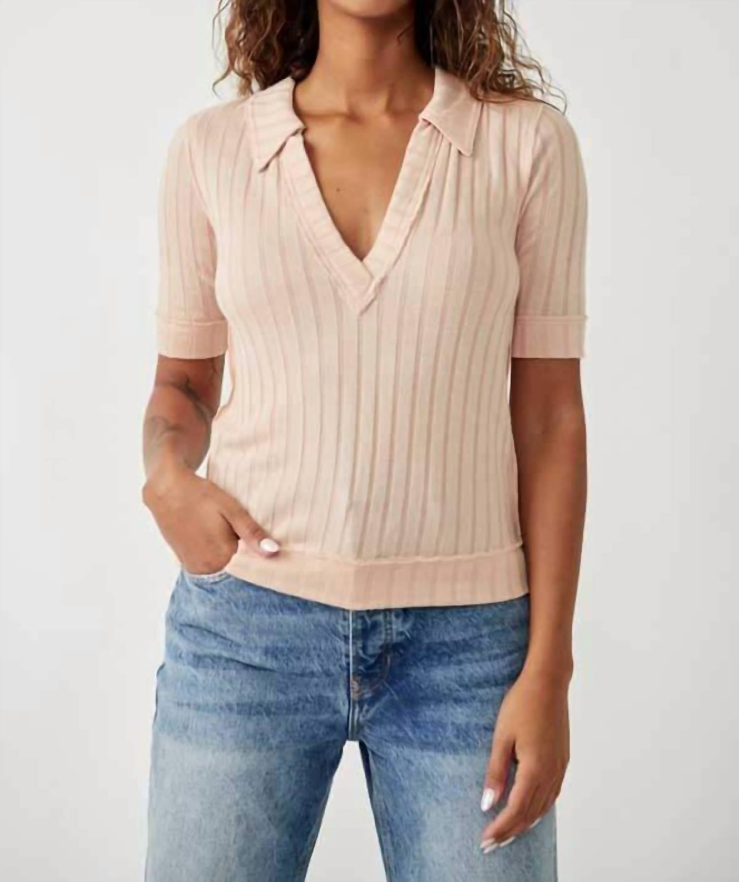 

Рубашка поло Krystal персикового цвета Free People