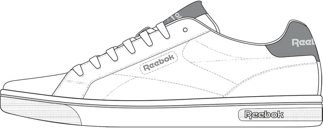 Теннисные кроссовки Reebok Court CLN для мальчиков, белый — фото 2