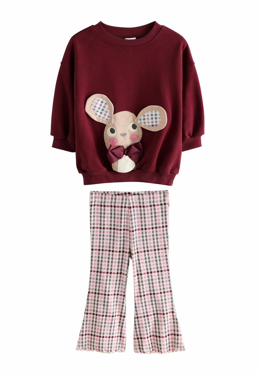 

Толстовка Next SET , Burgundy Red Check Mouse/Red