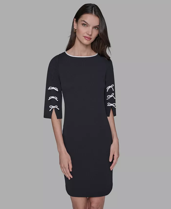 

Женское платье-футляр с вырезом-лодочкой KARL LAGERFELD PARIS