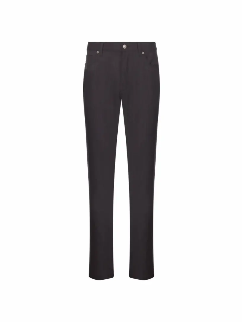 

Шерстяные прямые брюки Zegna, серый
