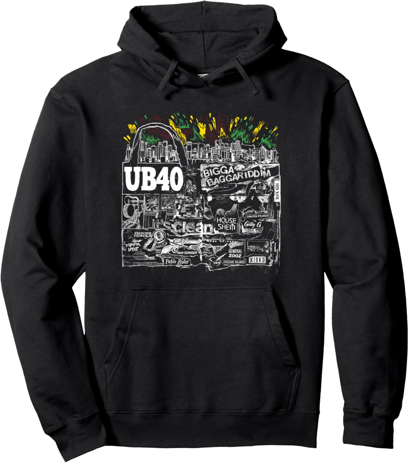 

Толстовка UB40 Bigga Baggariddim, черная Manic Merch Llc