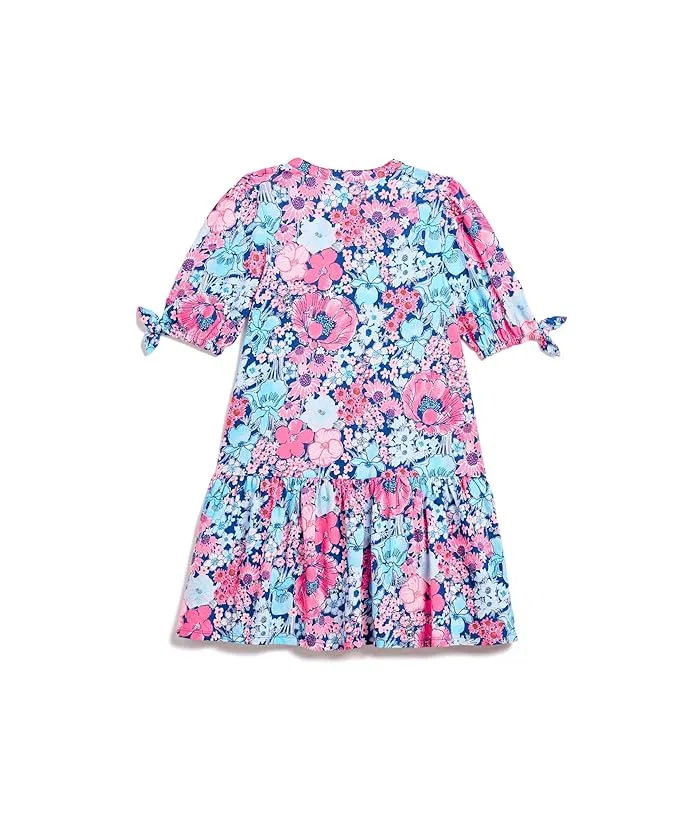 Платье Мини с цветочным принтом Mini Shae Dress Lilly Pulitzer Kids, Coconut Dear Heart — фото 2