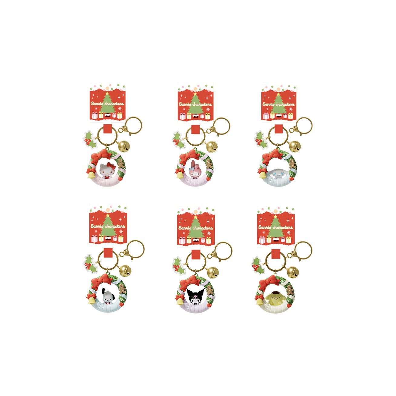 

Hello Kitty подвески из сплава Unisex Sanrio, christmas wreath full set collection[six styles each one]