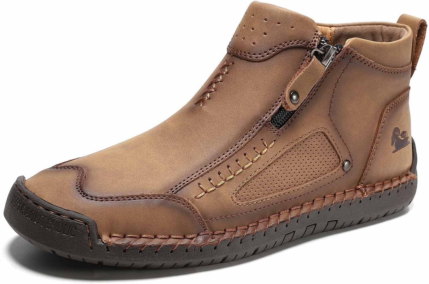 

Мужские слипоны для прогулок на каждый день, уличные, с плоской удобной подошвой, верх из прочного материала, легкие и гибкие, для повседневной носки Generic, коричневый