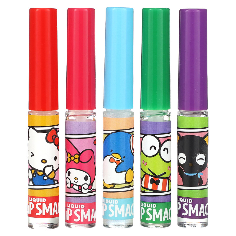 

Lip Smacker, Hello Kitty And Friends, жидкий блеск для губ, лучший вкус навсегда, 5 пакетиков, 14 мл (0,45 жидк. унц.)