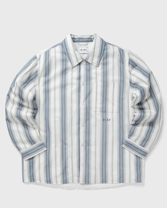 

Рубашка Ølåf Padded Stripe Overshirt, цвет white/blue