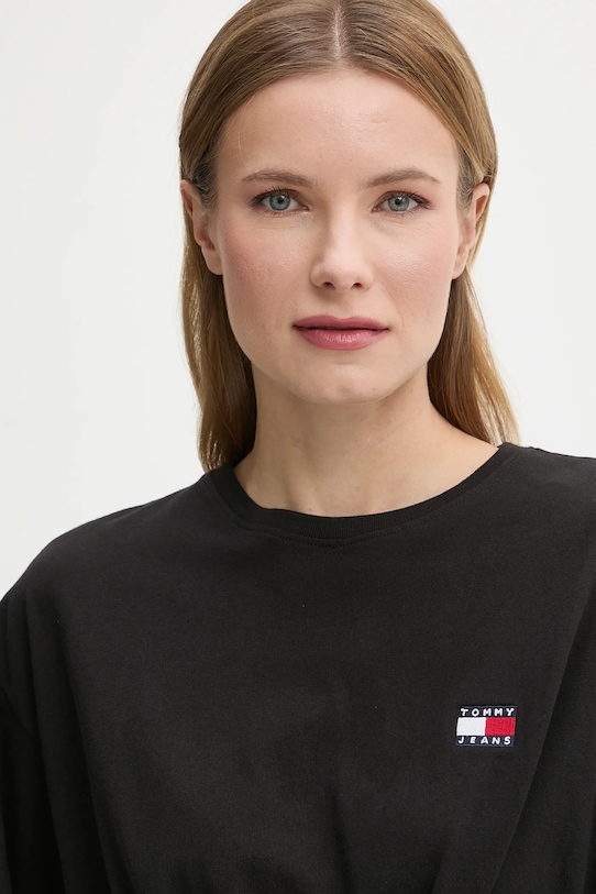 

Хлопковая футболка Tommy Jeans, черный