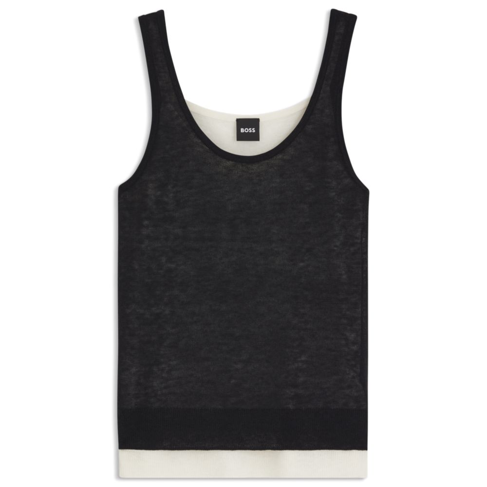 

Вязаный топ-жилет с многослойным дизайном BOSS, Patterned