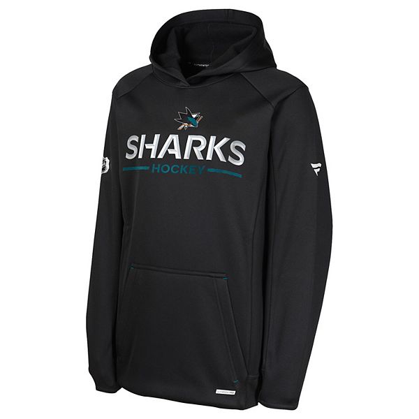 Черная худи San Jose Sharks Authentic Pro Rink Raglan Fanatics — фото 3