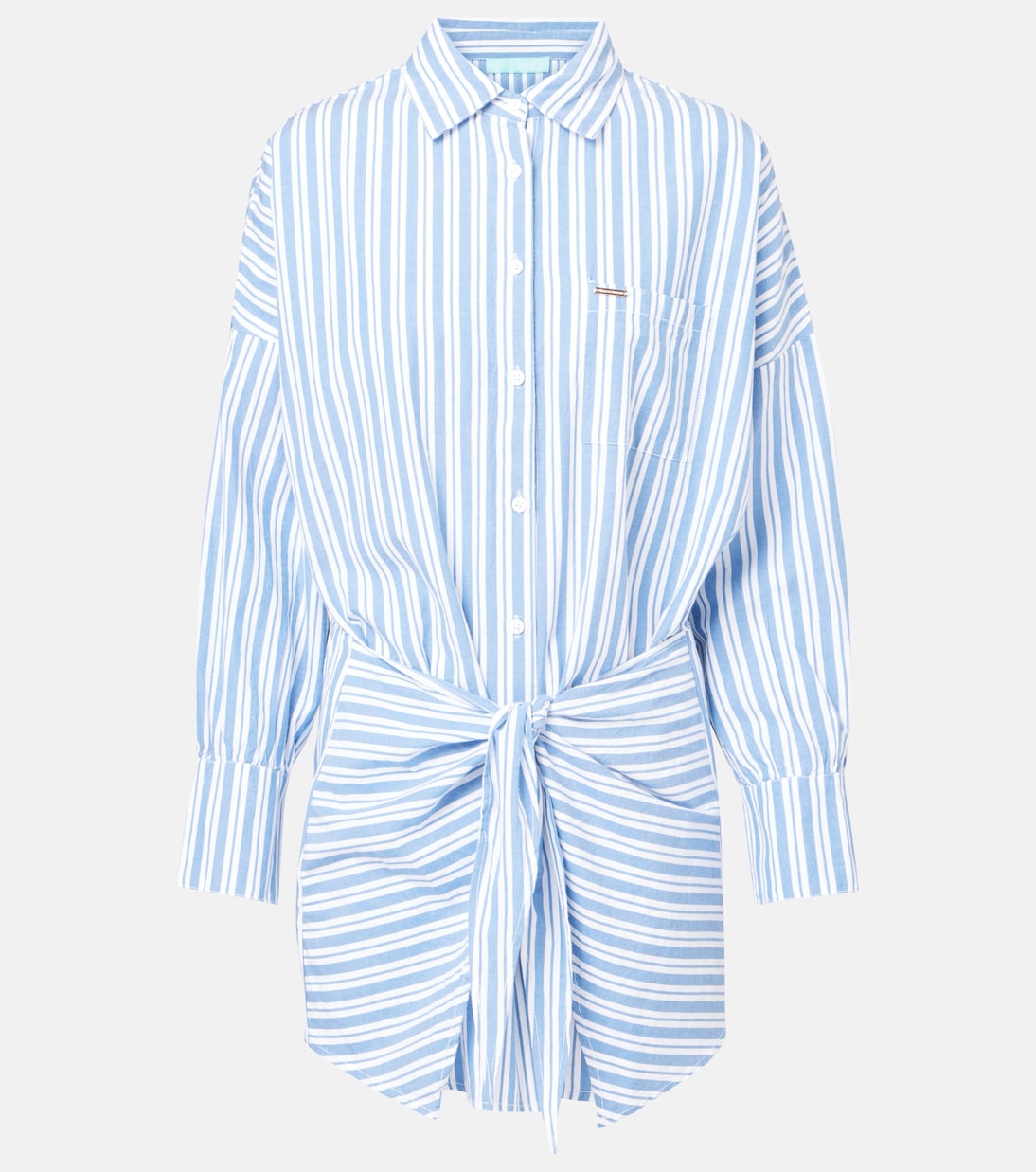 

Платье-рубашка из хлопка в полоску Sara Melissa Odabash, Blue Stripes