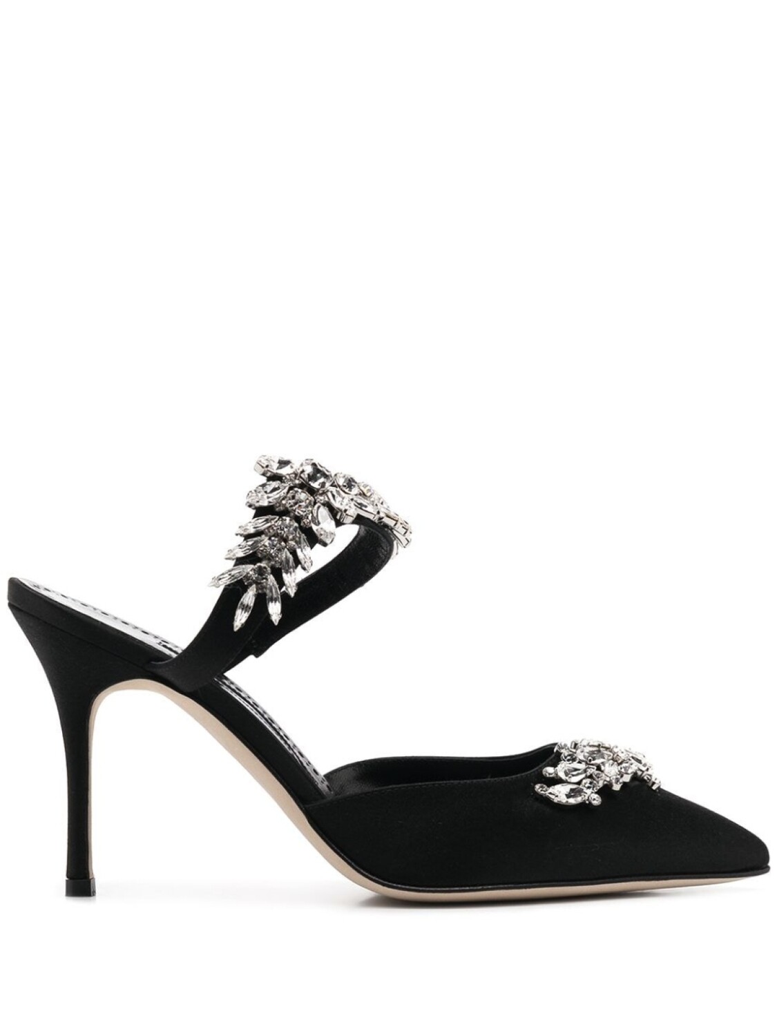 

Manolo Blahnik декорированные туфли Lurum 90, черный