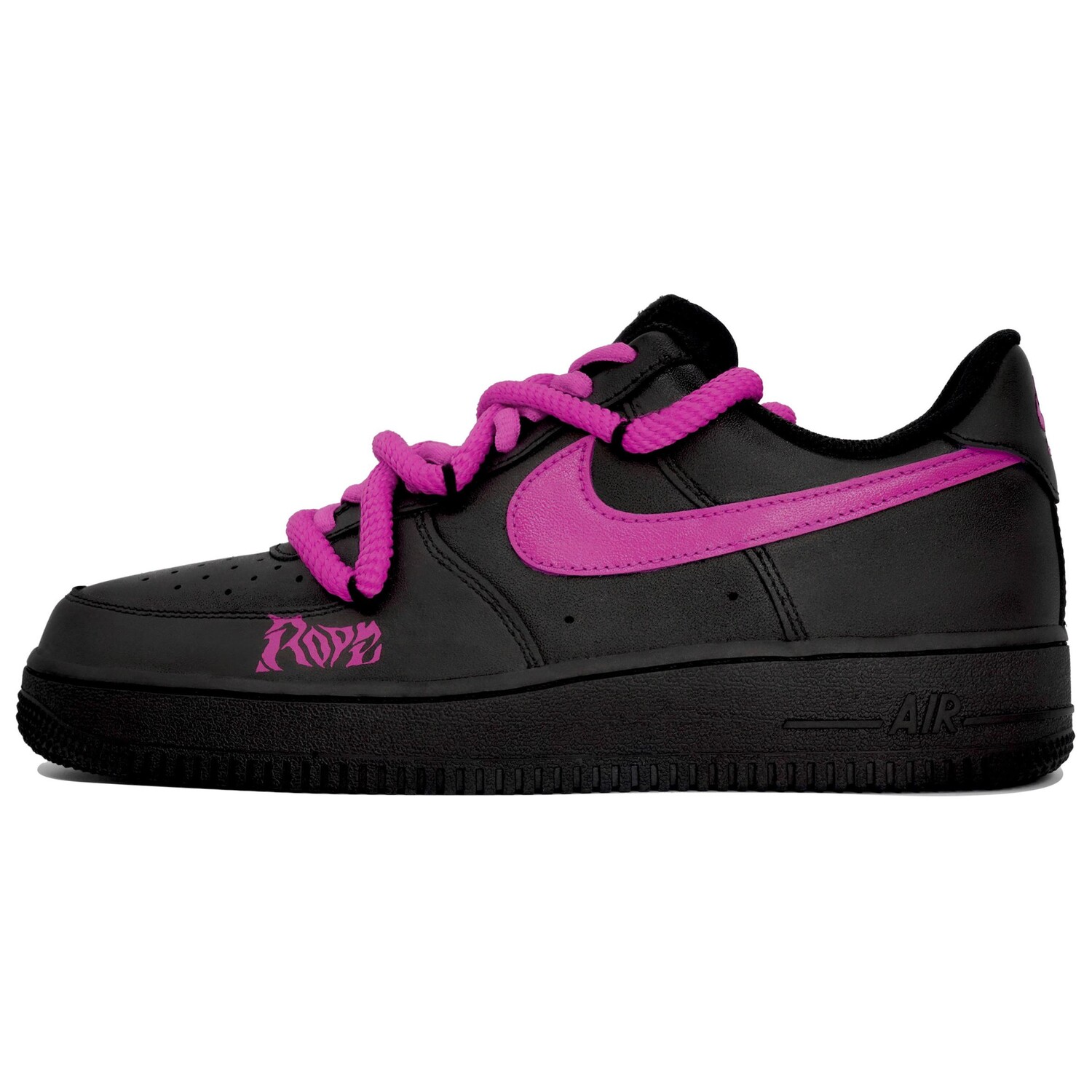 

Кроссовки Nike Air Force 1 Skateboarding Shoes Unisex Low-top Neon Pink, черный/розовый