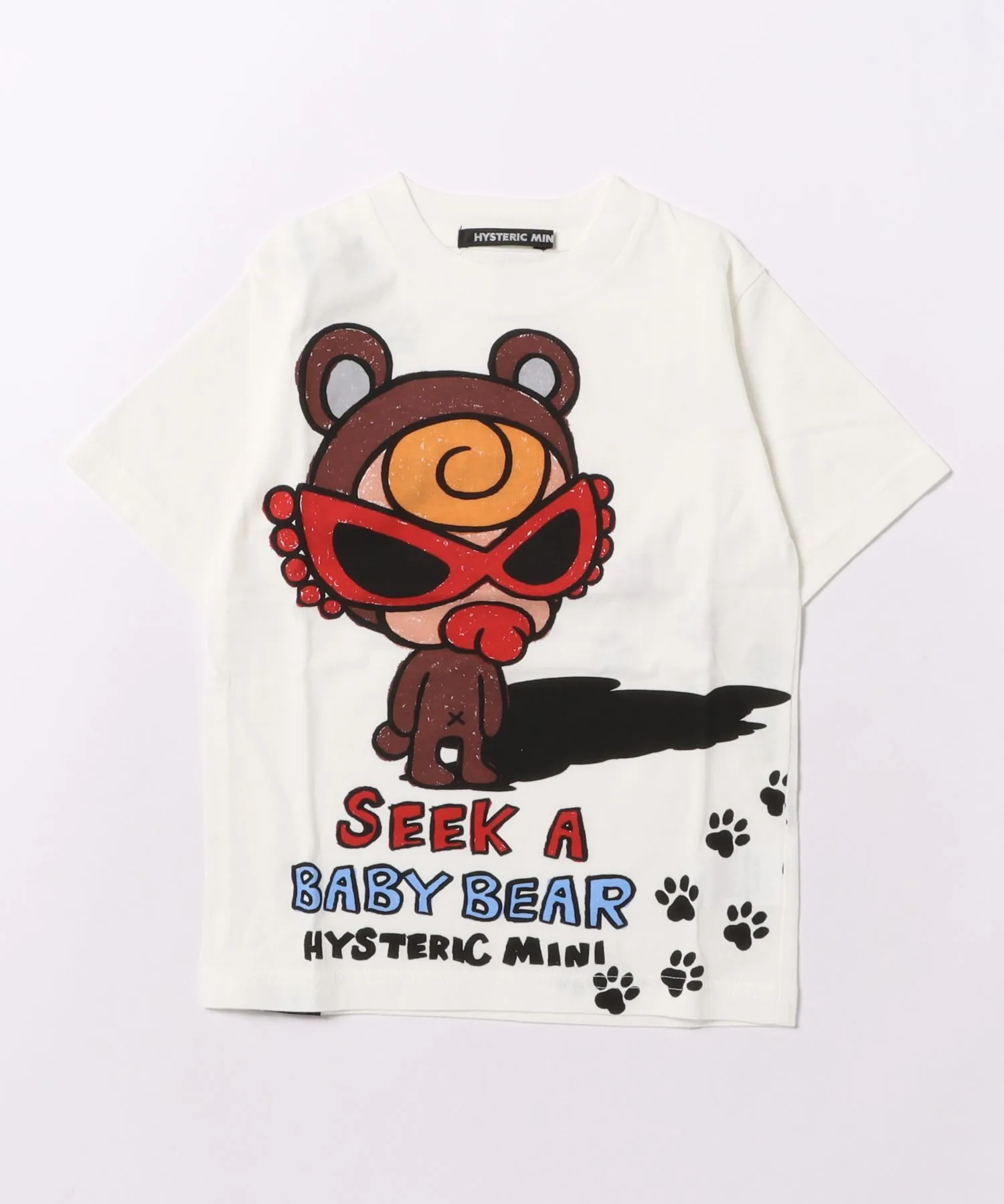 Детская футболка HYSTERIC MINI SEEK A BABY BEAR белая