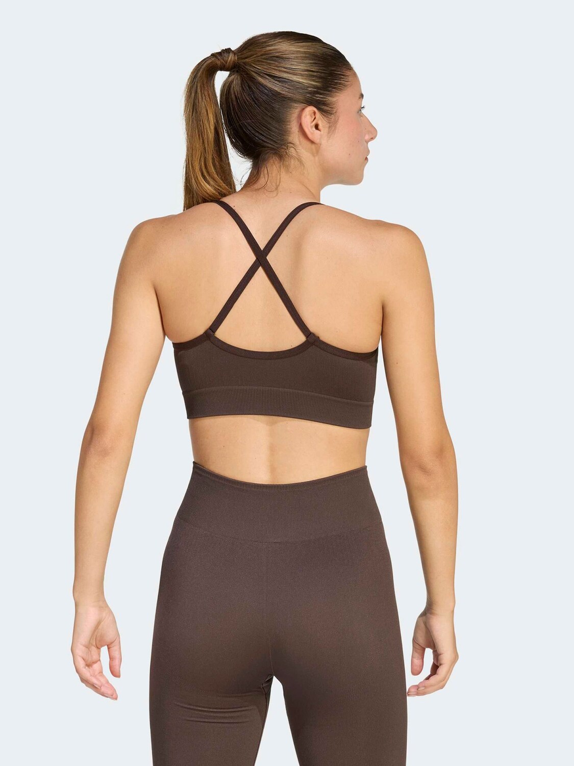 Спортивный бюстгальтер-бралетт Adidas Performance, Brown — фото 3