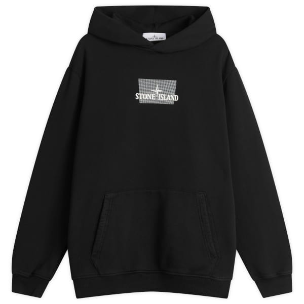 

Толстовка с капюшоном и логотипом в виде сетки Stone Island, черный