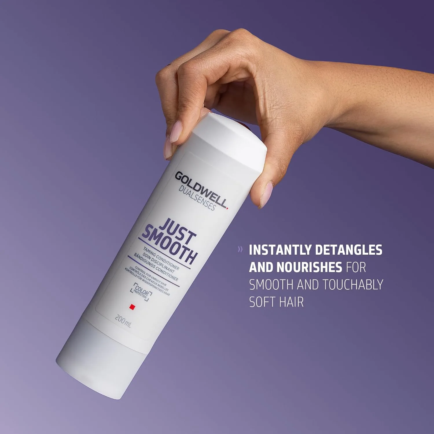 Кондиционер Goldwell Dualsenses Just Smooth Taming против пушистости и для контроля влажности, 1 л — фото 4