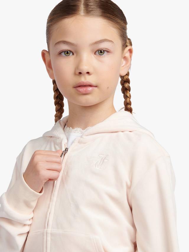 Детская велюровая худи с молнией в тон Juicy Couture, Shell — фото 3