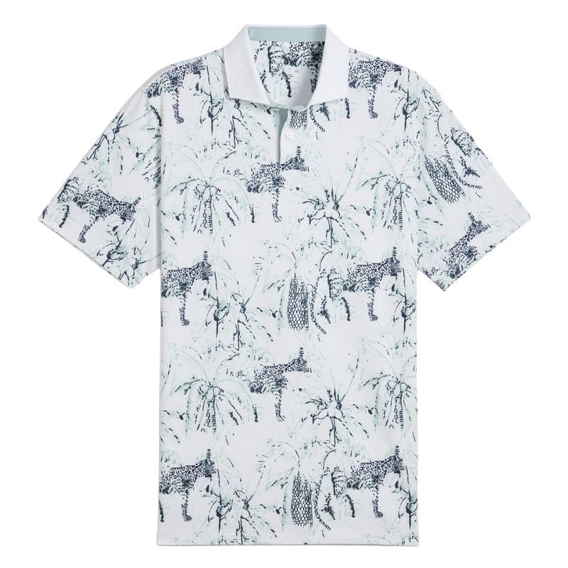 

PUMA Футболка-поло Safari мужская white/mint green