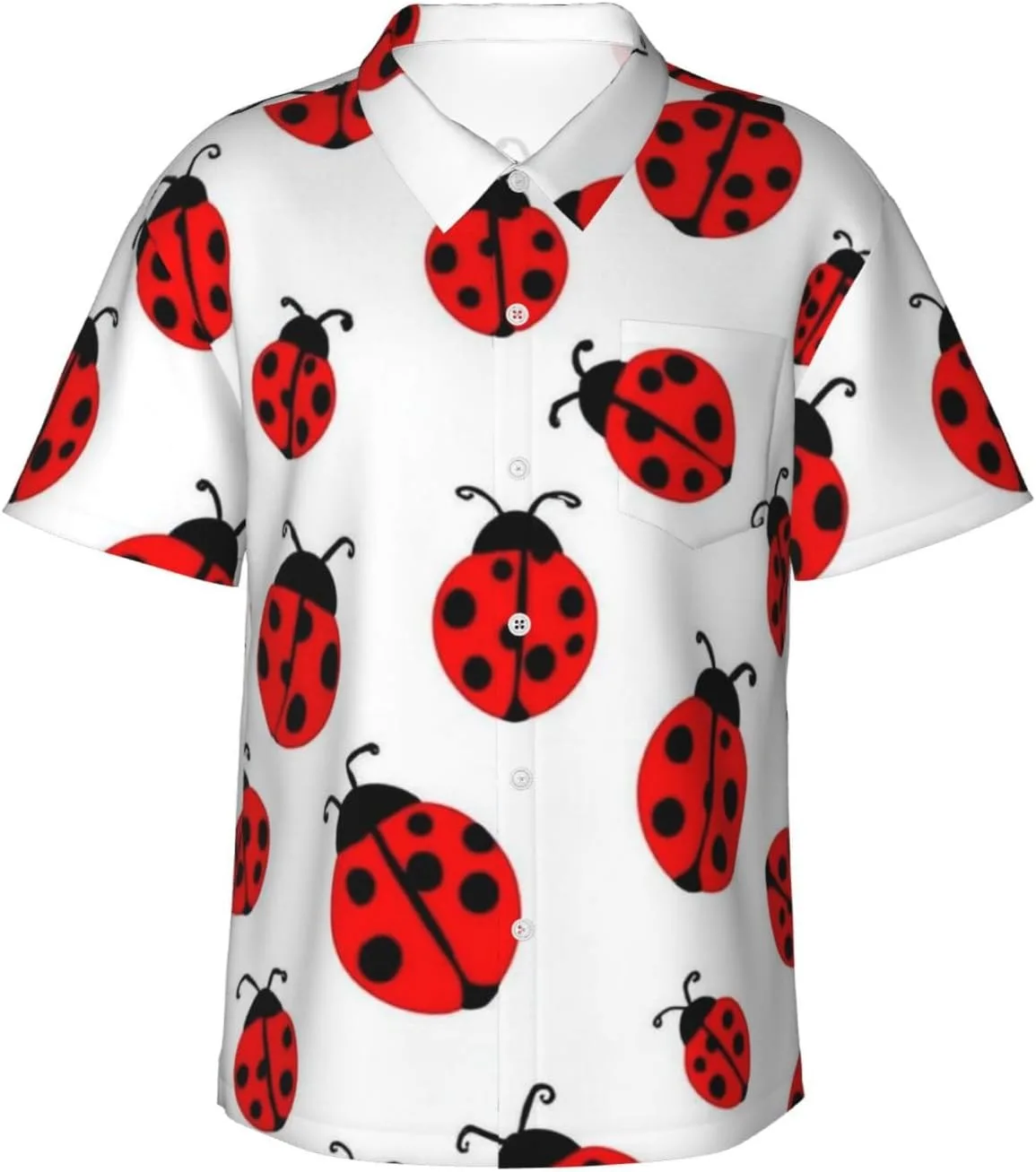 

Гавайская рубашка для мужчин с коротким рукавом и карманом WOEZKEX