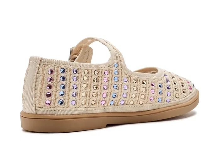 Туфли балетки с ромбовидным узором Roree Steve Madden Kids, Natural — фото 4