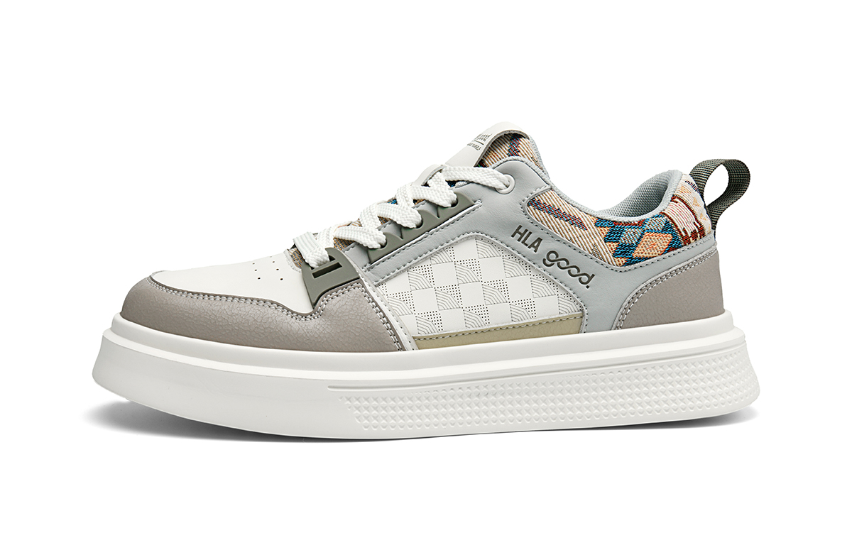 

Низкие скейтерские кроссовки мужские HLA, белый серый