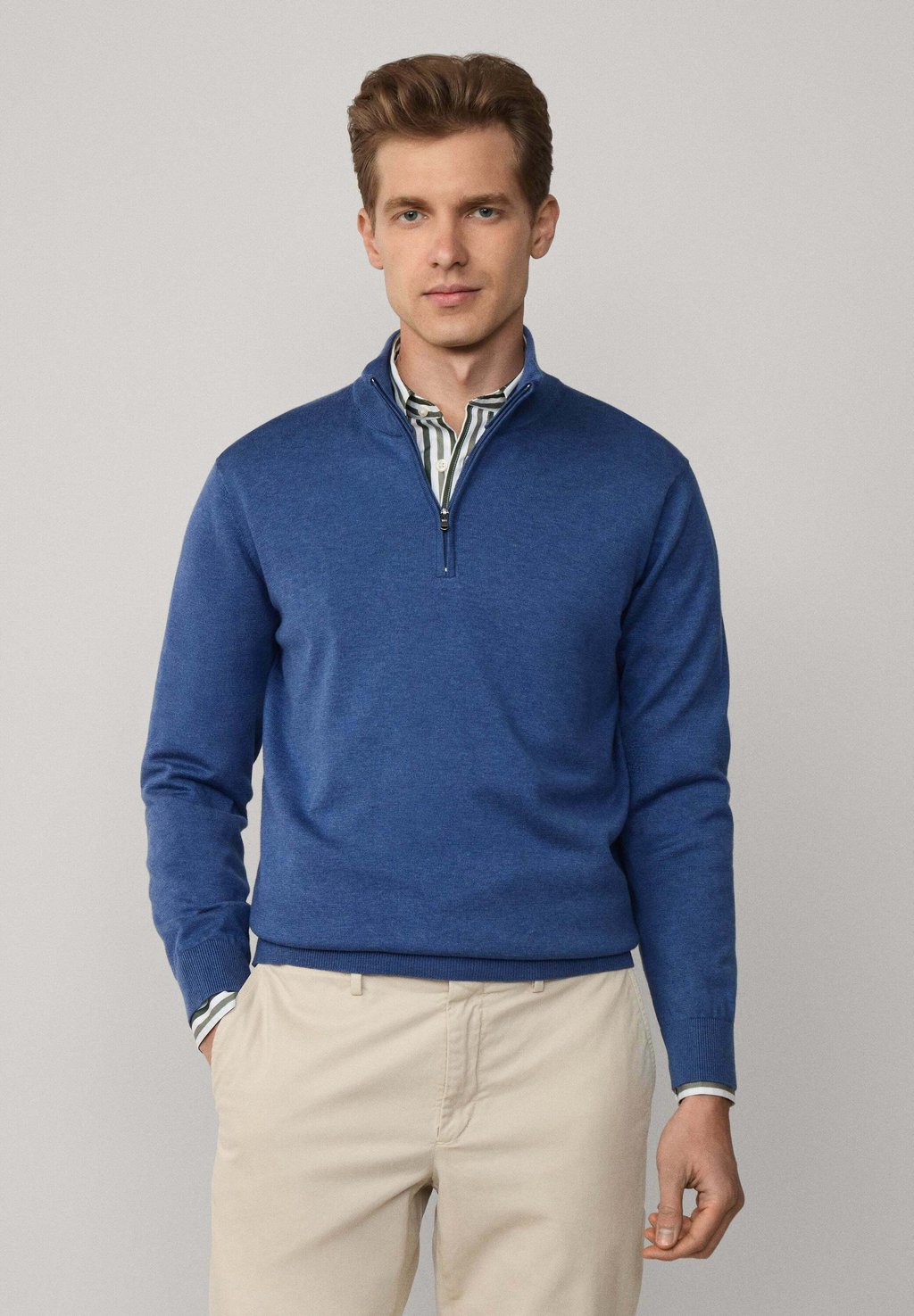 

Свитер 1/2 ZIP Façonnable, темно-синий