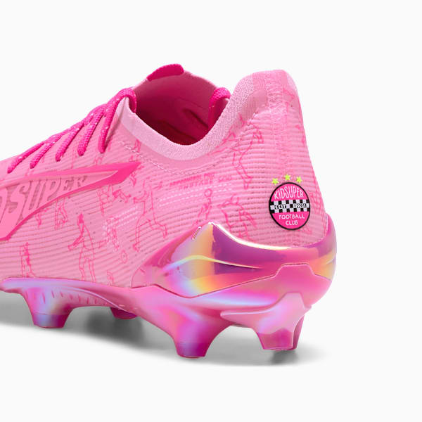 Бутсы для игры в футбол на твердом грунте для мужчин Puma X Kidsuper Ultra 5 Ultimate, розовый — фото 3