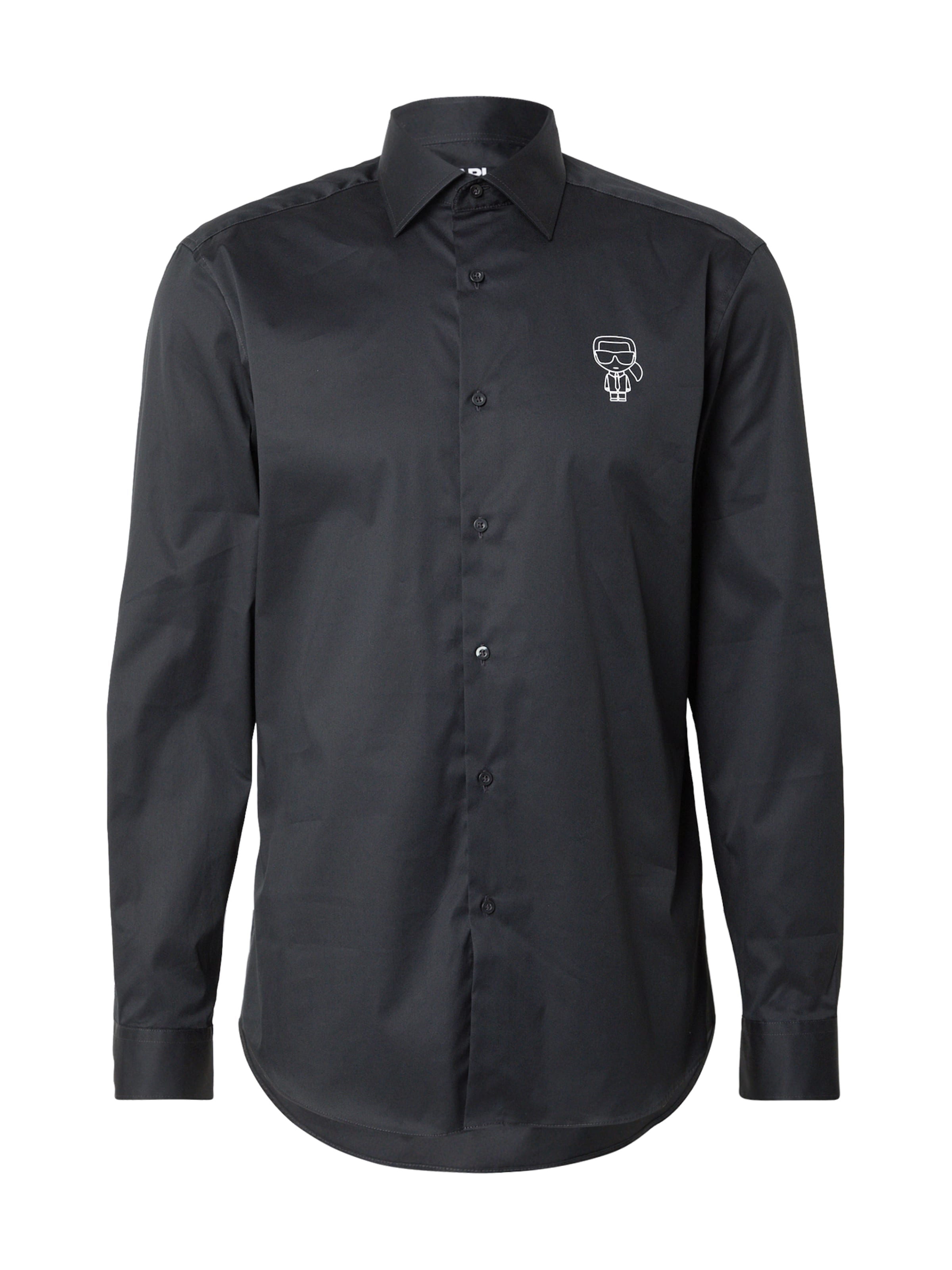 

Karl Lagerfeld Рубашка на пуговицах Regular fit в черном цвете