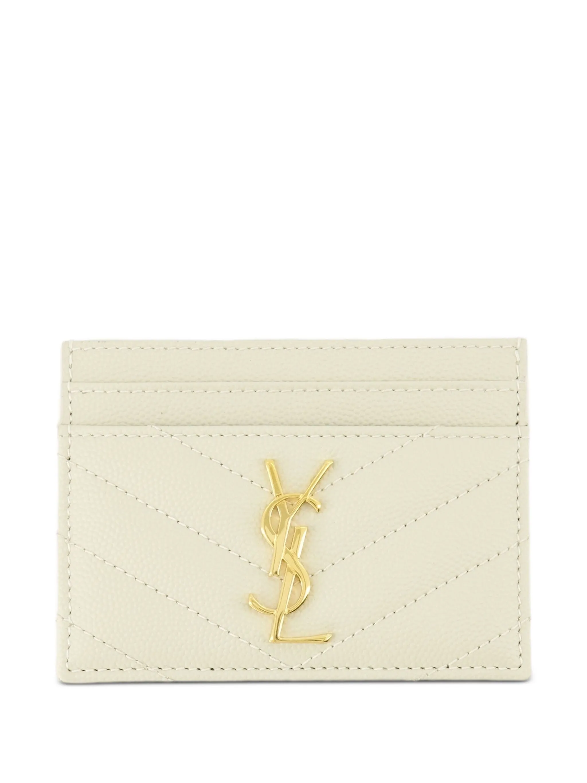 

Картхолдер Cassandre Saint Laurent, бежевый