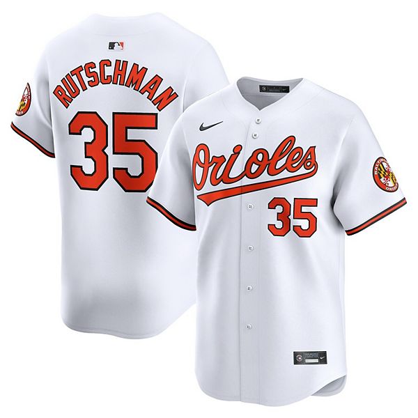 

Мужская белая домашняя лимитированная футболка игрока adley rutschman baltimore orioles Nike