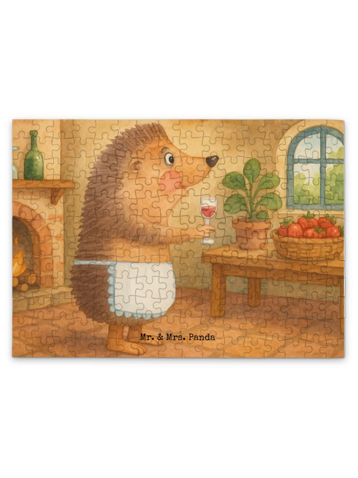 

Mr. & Mrs. Panda Дизайн вина в виде ежика-головоломки без надписей белым цветом