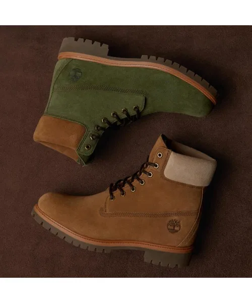 Ботинки водонепроницаемые Timberland Premium 6 дюймов оливковые — фото 4