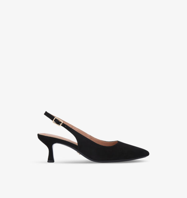 Туфли-Лодочки Allegra из замши на каблуке с открытой пяткой Carvela, черный